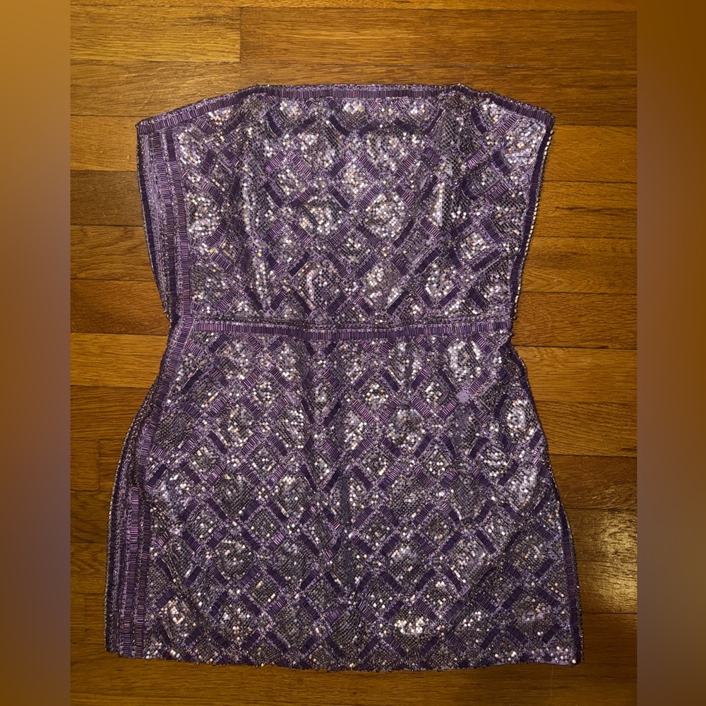 RETROFRETE Lilac Sequin Party Mini Dress - Picture 6 of 15